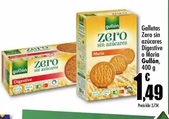 Unide Supermercados Galletas zero sin azúcares digestive o maría gullón, 400 g oferta