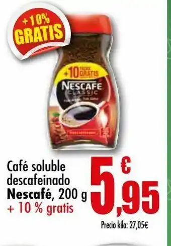 Unide Supermercados Café soluble descafeinado nescafé, 200 g oferta