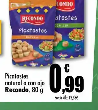 Unide Supermercados Picatostes natural o con ajo recondo, 80 g oferta