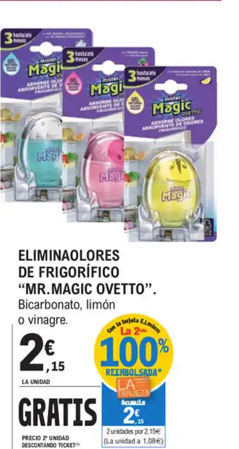 E.Leclerc Mr.Magic Ovetto Eliminaolores De Frigorífico Bicarbonato, limón o vinagre oferta