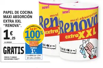 E.Leclerc Renova Papel De Cocina Maxi Absorción Extra XXL oferta