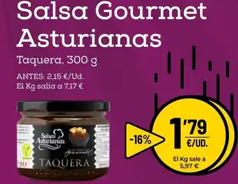 AhorraMas Salsa Gourmet Asturianas Taquera, 300 g oferta