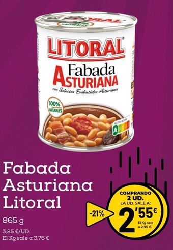 AhorraMas Litoral Fabada Asturiana 865 g oferta