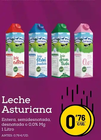 AhorraMas Leche Asturiana Entera, semidestanada, desnatada o 0,0% Mg 1 Litro oferta