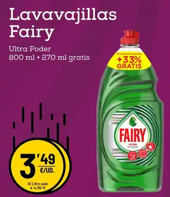 AhorraMas Fairy Lavavajillas Ultra Pader 800ml + 270 gratis oferta
