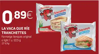 Coviran Tranchette La Vaca Que Ríe Formatge llenques original o light 7 u. 122,5 g oferta