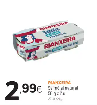 Coviran Rianxeira Salmó al natural 50g x2u oferta
