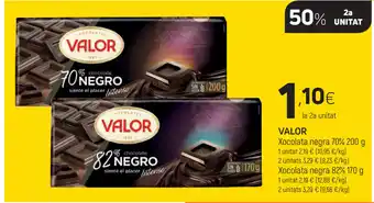 Coviran Valor Xocolata negra 70% 200g oferta