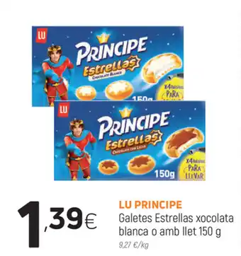 Coviran Lu Principe Galetes Estrellas xocolata blanca o amb llet 150g oferta