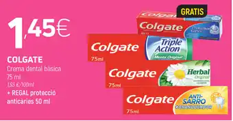 Coviran Colgate Crema dental básica 75ml + REGAL protecció anticàries 50ml oferta