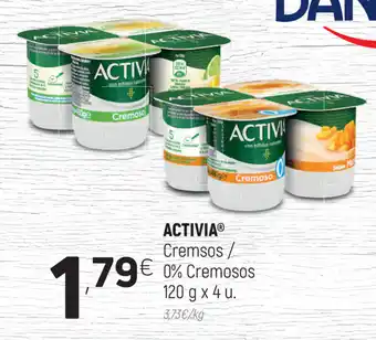 Coviran Activia Cremsos / 0% Cremosos 120g x 4 u oferta