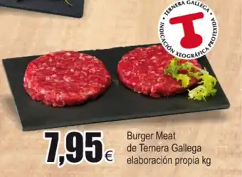FROIZ Burger Meat de Temera Gallege elaboración propia kg oferta
