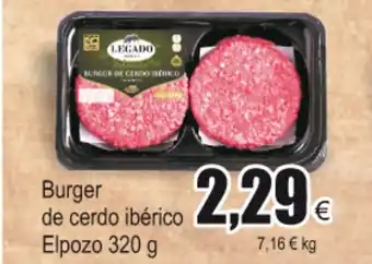 FROIZ Elpozo Burger de cerdo ibérico 320g oferta