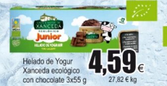 FROIZ Helado de Yogur Xanceda ecológico con chocolate 3x55g oferta