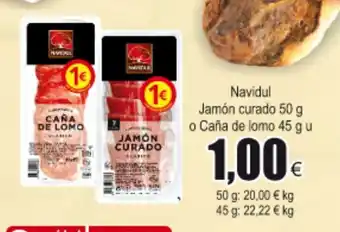 FROIZ Navidul Jamón curado 50g o Caña de lomo 45 g u oferta