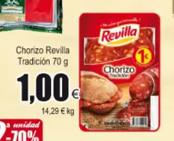 FROIZ Revilla Chorizo Tradición 70 g oferta