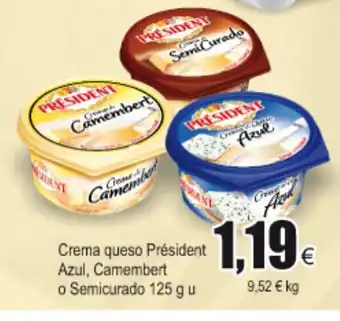 FROIZ Président Crema queso Azul, Camembert o Semicurado 125 g u oferta