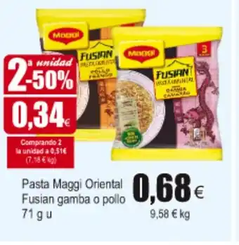 FROIZ Maggi Pasta Oriental Fusian gamba o pollo 71 g u oferta