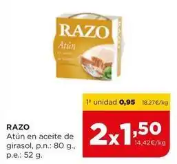 Alimerka Razo - atun en aceite de girasol oferta