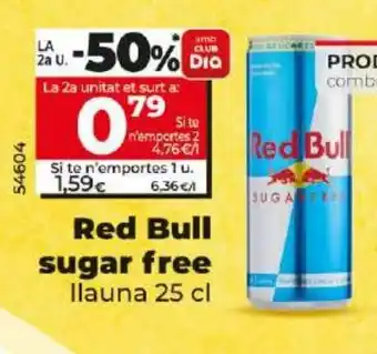 Dia Red Bull sugar free oferta