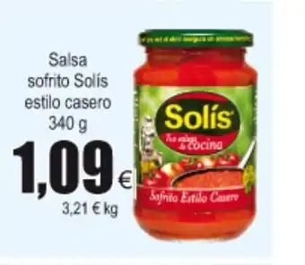 FROIZ Solís Salsa sofrito estilo casero 340g oferta