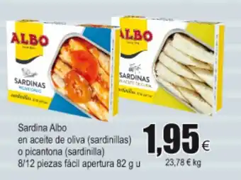 FROIZ Albo Sardina en aceite de oliva (sardinillas) o picantona (sardinilla) 8/12 piezas fácil apertura 82g u oferta