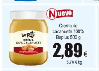 FROIZ Beplus Crema de cacahuete 100% 500g oferta