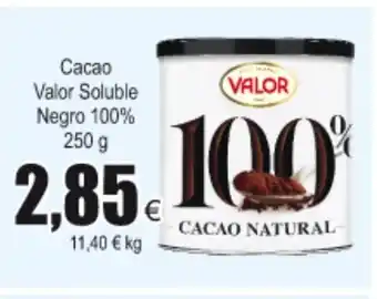 FROIZ Valor Cacao Soluble Negro 100% 250g oferta