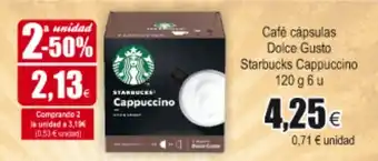 FROIZ Starbucks Cappuccino Café cápsulas Dolce Gusto 120g 6u oferta