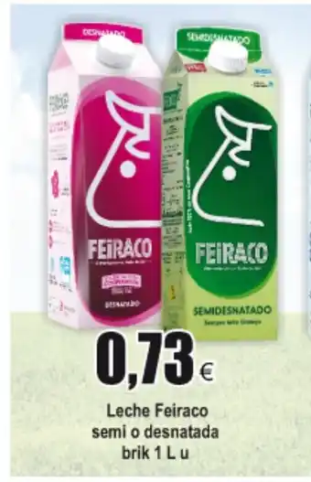 FROIZ Feiraco Leche semi o desnatada brik 1L u oferta