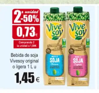 FROIZ Vivesoy Bebida de soja original o ligera 1L u oferta
