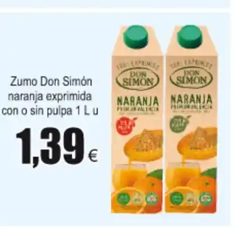 FROIZ Don Simón Naranja exprimida con o sin pulpa zumo 1L u oferta