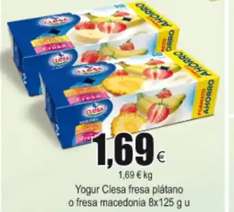 FROIZ Clesa Yogur fresa plátano o fresa macedonia 8x125g u oferta