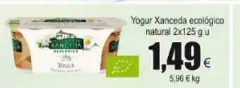 FROIZ Xanceda ecológico natural yogur 2x125g u oferta