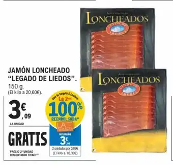 E.Leclerc Jamón Loncheado Legado De Liedos 150g oferta