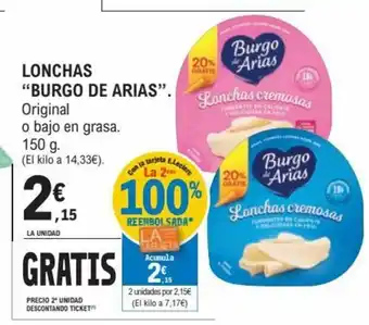 E.Leclerc Lonchas Burgo De Arias 150g oferta