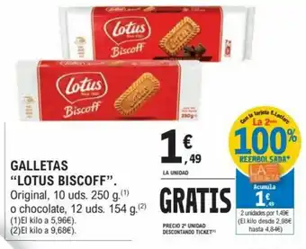 E.Leclerc Galletas Lotus Biscoff 10 uds 250g oferta