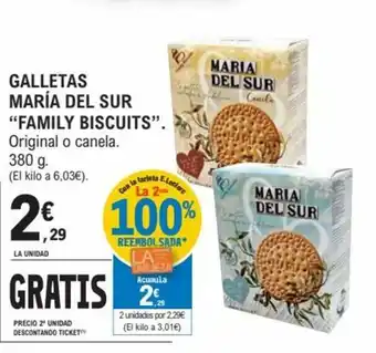 E.Leclerc Galletas María Del Sur Family Biscuits 380g oferta