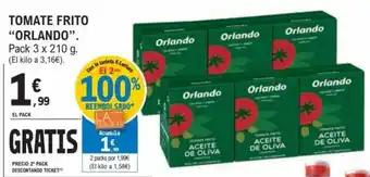 E.Leclerc Tomate Frito Orlando Pack 3 x 210g oferta