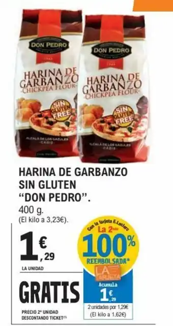 E.Leclerc Harina De Garbanzo Sin Gluten Don Pedro 400g oferta
