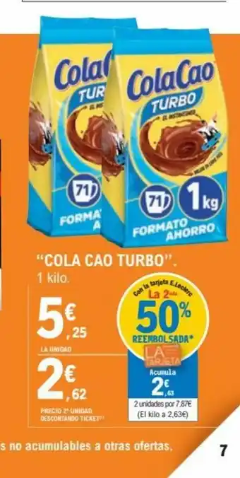 E.Leclerc Cola Cao Turbo 1 kilo oferta