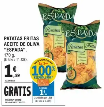 E.Leclerc Patatas Fritas Aceite De Oliva Espada 170g oferta