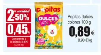 FROIZ Popitas Dulces colores 100g oferta