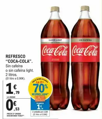 E.Leclerc Coca-Cola Refresco 2 litros oferta