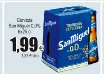 FROIZ San Miguel Cerveza 0,0% 6x25cl oferta