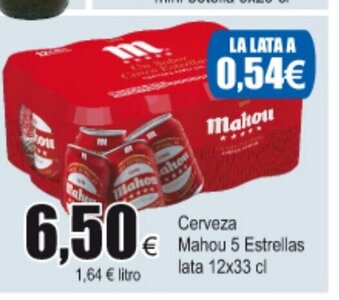 FROIZ Mahou 5 Estrellas Cerveza lata 12x33cl oferta