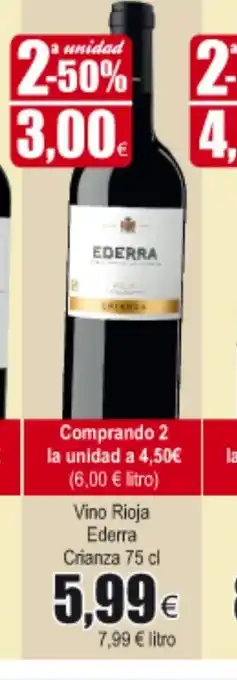 FROIZ Ederra Crianza Rioja Vino 75cl oferta