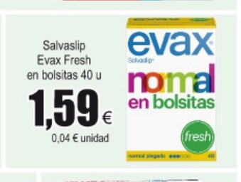 FROIZ Salvaslip Evax Fresh en bolsitas 40u oferta