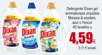 FROIZ Dixan Gel Detergente aromaterapia orquídea Malasia & sándalo, azul o frescor 40 lavados u oferta