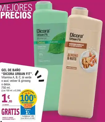 E.Leclerc Gel de Baño "Dicora Urban Fit" 750 ml oferta